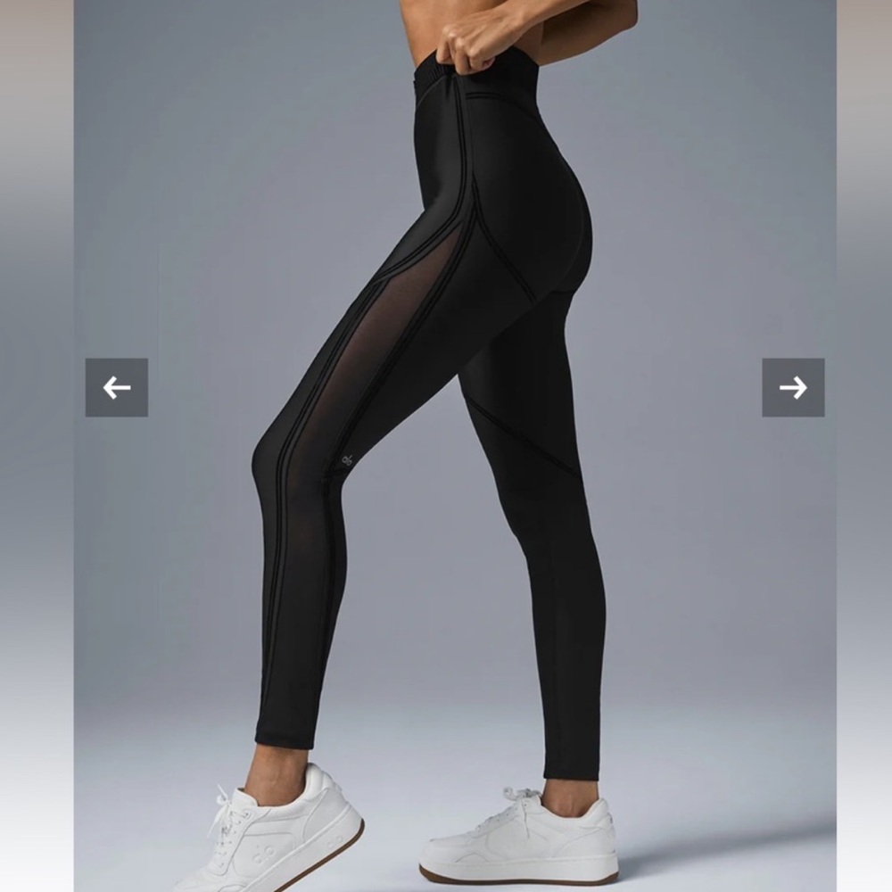 ALO Airlift Mesh Line Up High-Waist Legging Women’s Size Small S Black Pants New